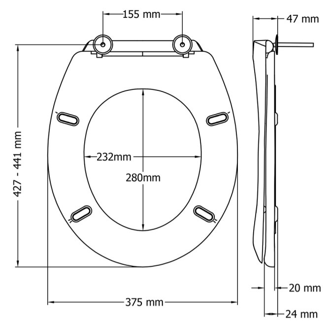 Capac de toaletă Bemis Barletta 2200STX000