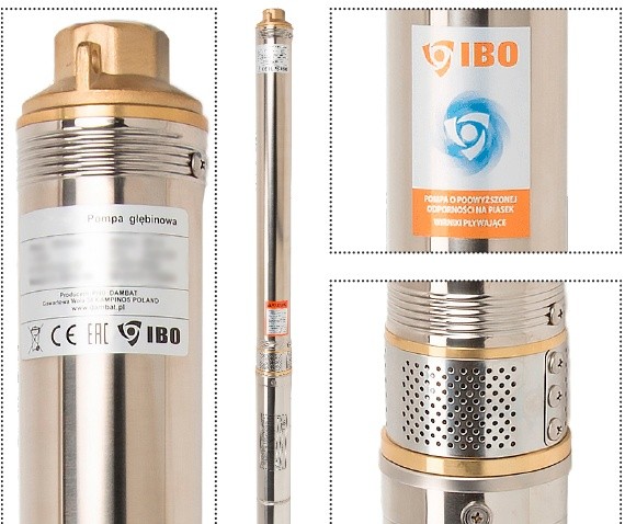 Pompa submersibilă de foraj IBO PUMPS 3SDM33 1.5m