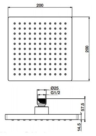 Душевая головка Herz SQ a54 (UH12112)