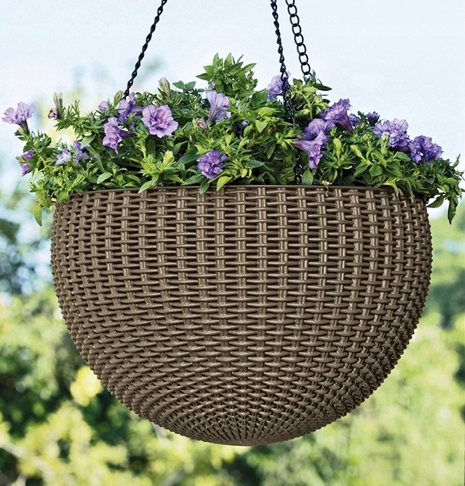 Ghiveci Keter Hanging Sphere Planter Mokka (230502)