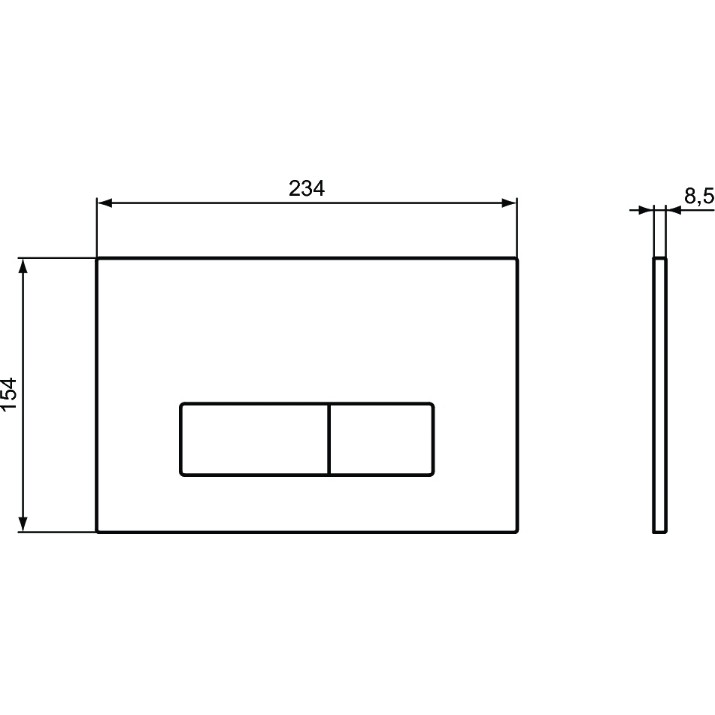 Placă de comandă Ideal Standard Oleas M2 SmartFlush R0122AA