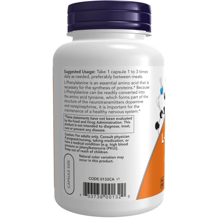 Аминокислоты NOW L-Phenylalanine 500mg 120cap