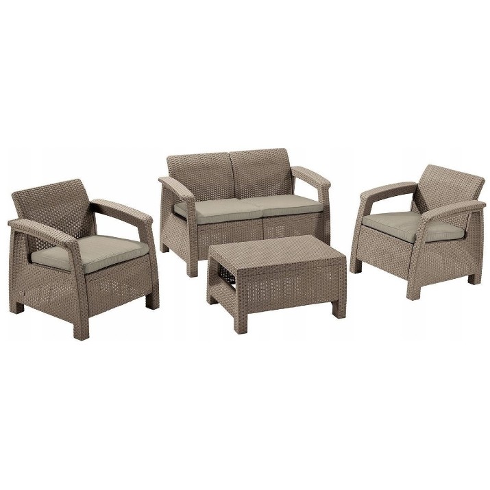 Набор садовой мебели Keter Corfu Set Cappuccino/Sand (227640)