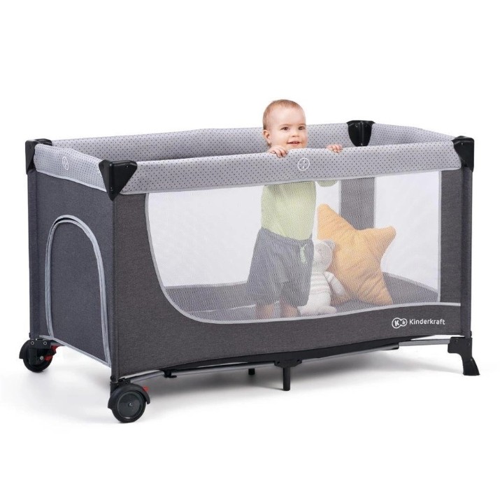 Pătuț pliabil Kinderkraft Leody Grey (KCLEOD00GRY0000)