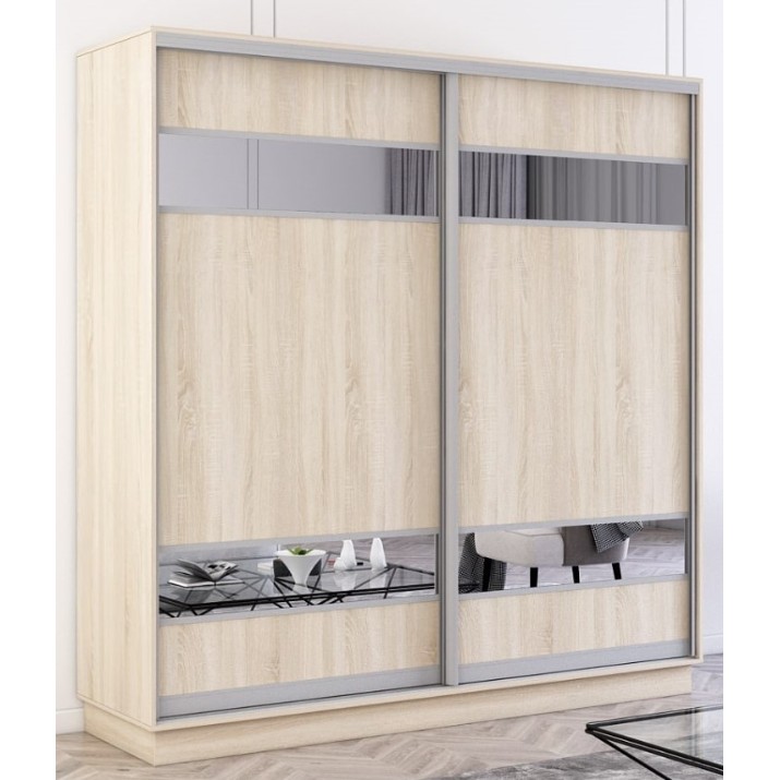 Шкаф-купе Mobildor-Lux Fox Mirror Elements 200x220 Oak Sonoma (fox6836)