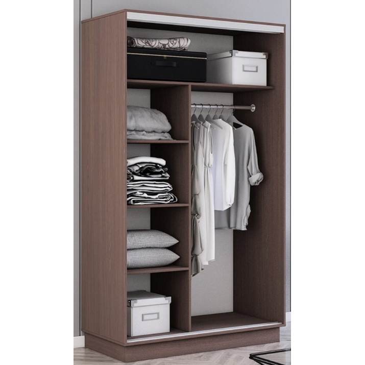 Шкаф-купе Mobildor-Lux Fox 130x220 (2226 Wenghe) Uși PAL ambele