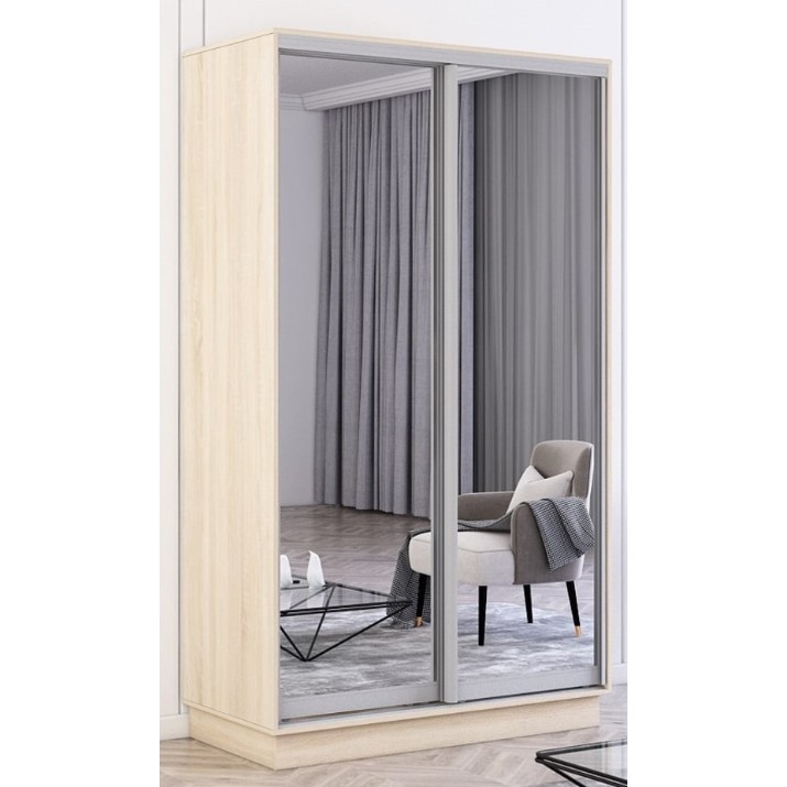 Dulap cu uşi glisante Mobildor-Lux Fox Mirror 120x220 Oak Sonoma (fox6034)