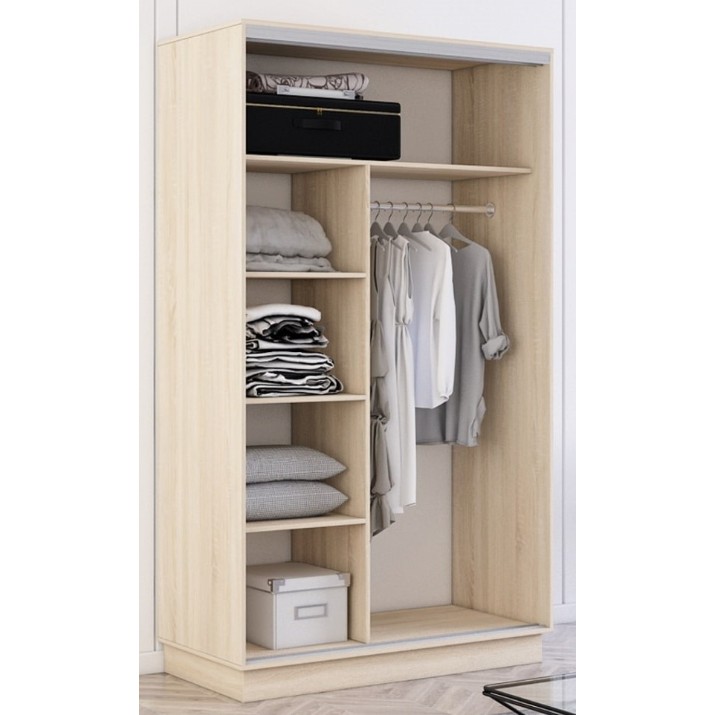 Dulap cu uşi glisante Mobildor-Lux Fox Mirror 120x220 Oak Sonoma (fox6034)