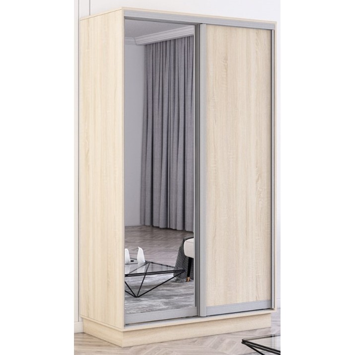Шкаф-купе Mobildor-Lux Fox Chipboard/Mirror 130x220 Oak Sonoma (fox6018)