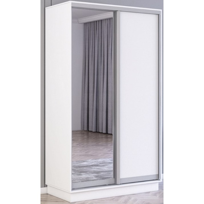 Шкаф-купе Mobildor-Lux Fox Chipboard/Mirror 110x220 White (fox6271)