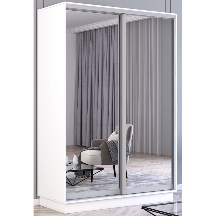 Dulap cu uşi glisante Mobildor-Lux Fox Mirror 150x220 White (fox5565)