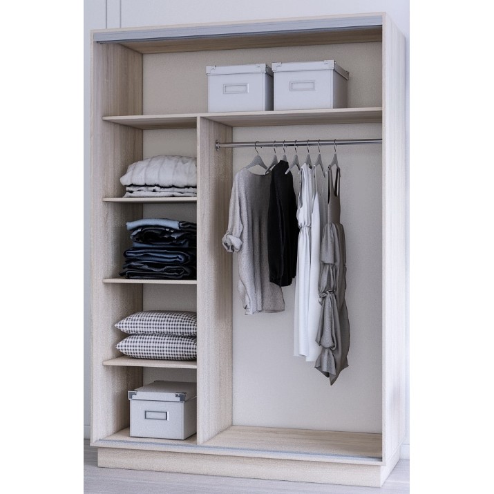 Dulap cu uşi glisante Mobildor-Lux Fox Mirror 140x220 Oak Sonoma (fox5474)