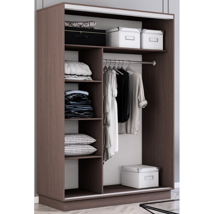 Dulap cu uşi glisante Mobildor-Lux Fox 150x220 (2226 Wenghe) Uși PAL ambele