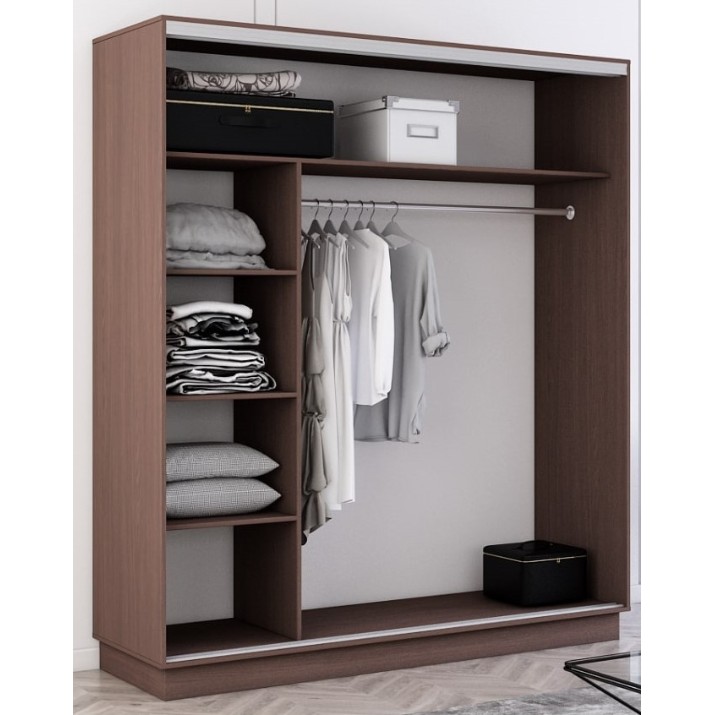 Шкаф-купе Mobildor-Lux Fox 170x220 (2226 Wenghe) Uși PAL ambele
