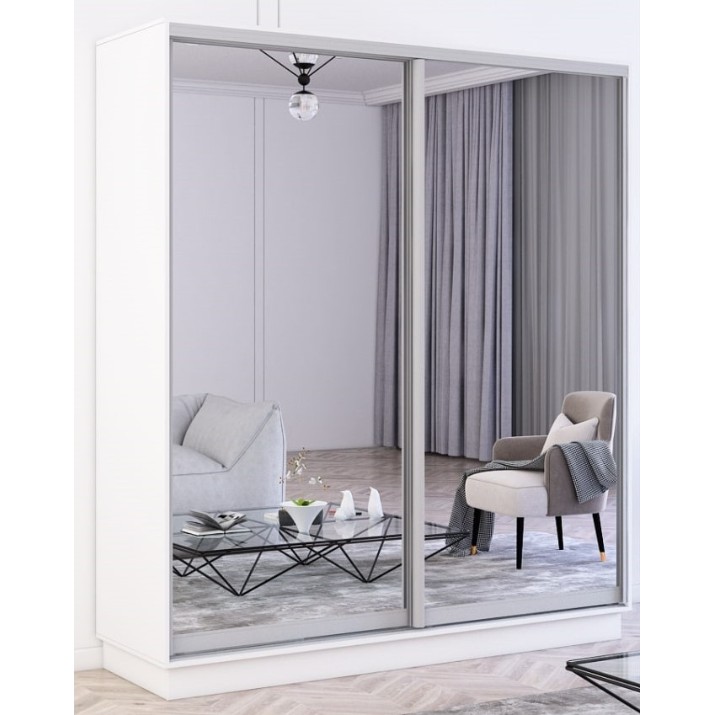 Шкаф-купе Mobildor-Lux Fox Mirror 160x220 White (fox6511)