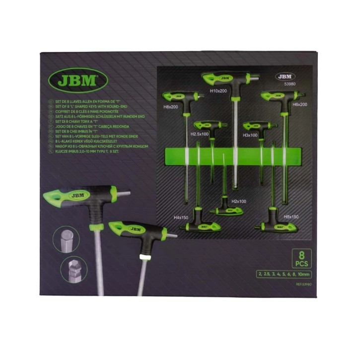 Set de chei în formă de T cu capăt rotund JBM 53980