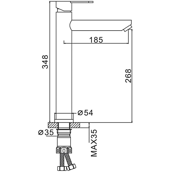 Смеситель для умывальника Frap F10801-2