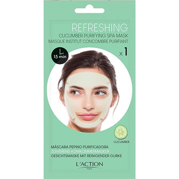 Masca textila L'Action Cucumber Purifying Spa Mask 20g