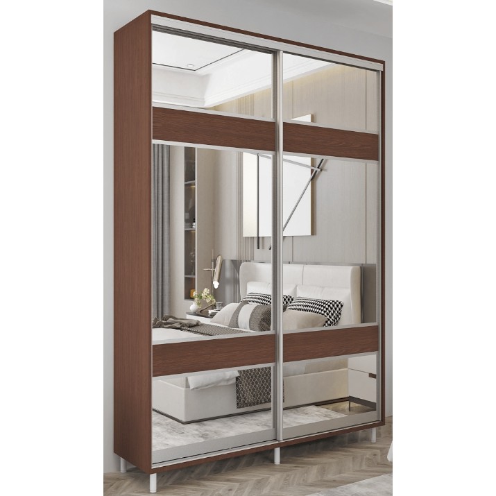 Dulap cu uşi glisante Mobildor-Lux Aron P 120x220 (2226 Wenghe) K3