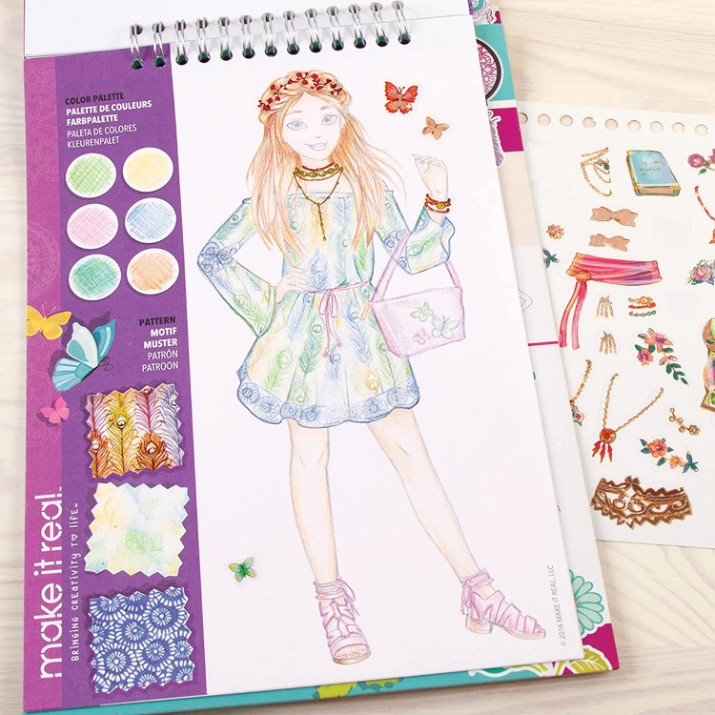 Раскраска для детей Make it Real Sketchbook Blooming Creativity (3202)