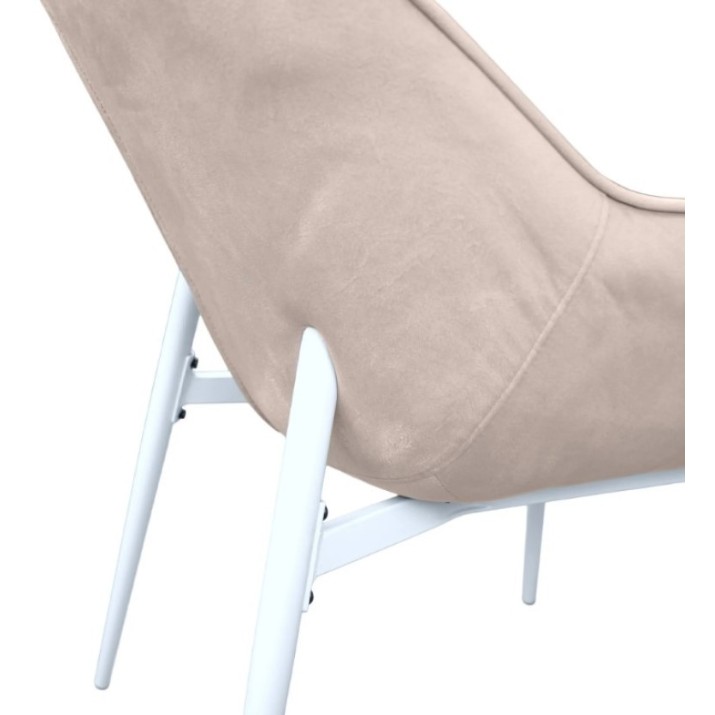 Стул Deco Lotus Catifea Capucino + White Legs