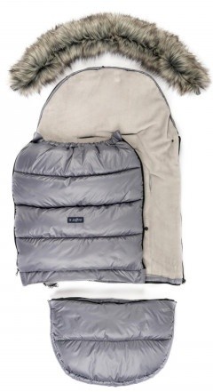 Husa de iarnă pentru copii Womar Zaffiro Grow Up Pastel Grey