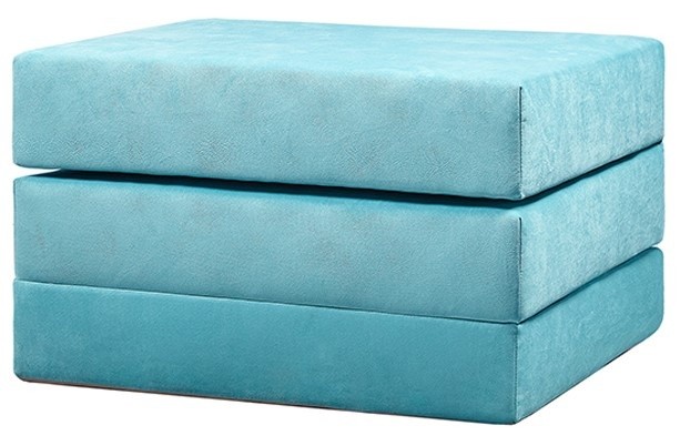 Бескаркасные раскладной пуфик Edka Puf pliant 3 M48 Sky Blue