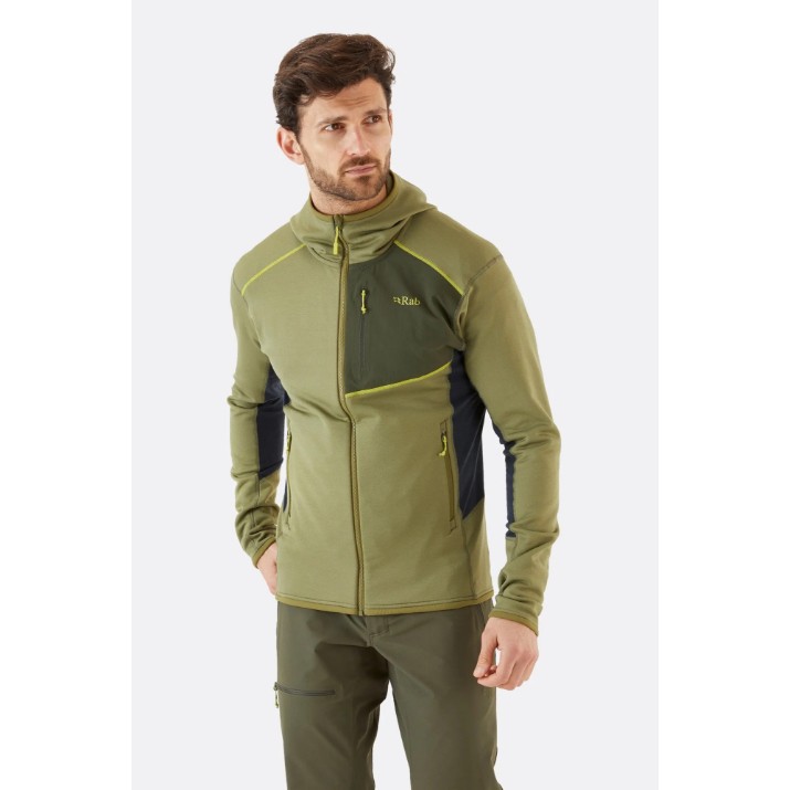 Hanorac pentru bărbați Rab Syncrino Mid Fleece Hoody L Chlorite Green