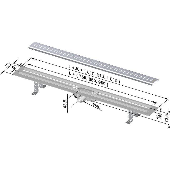 Трап для душа Alcaplast APZ9-650 (10399)