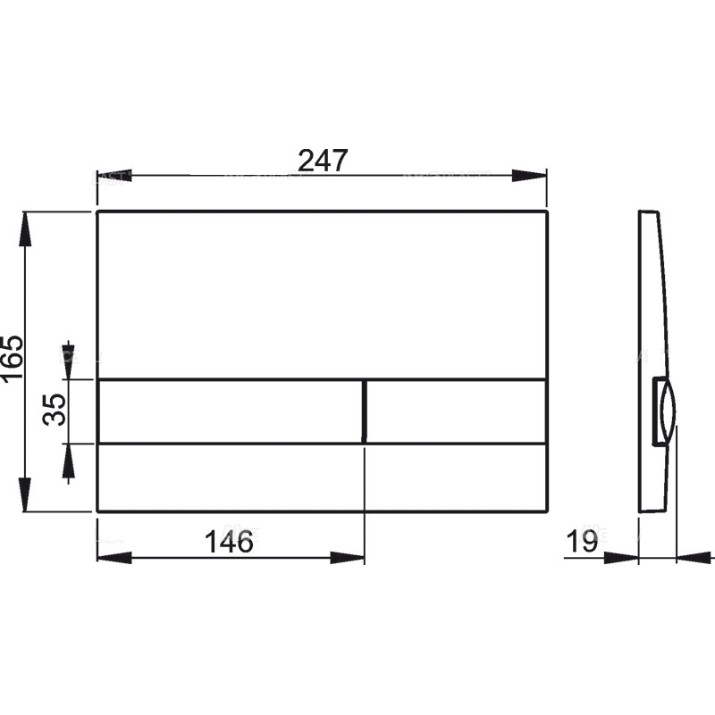 Кнопка смыва AlcaPlast M1743