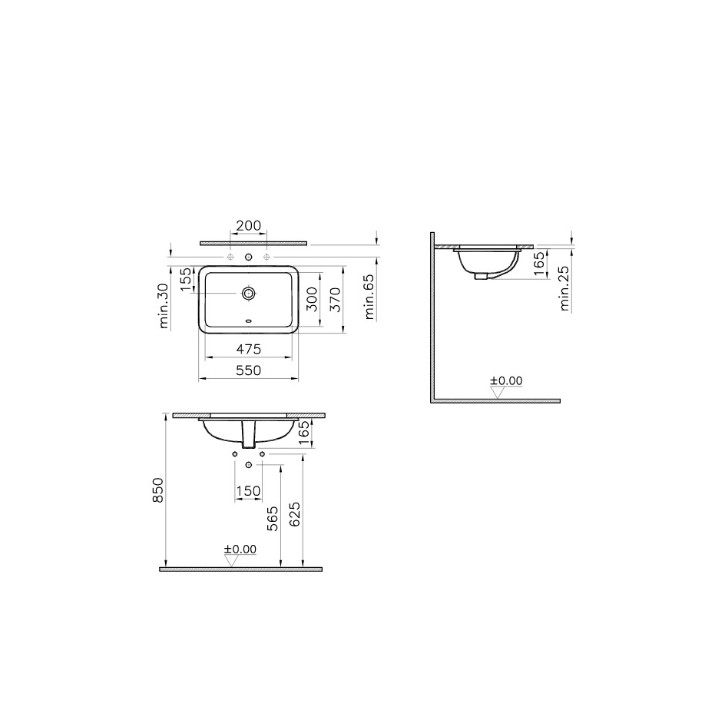 Умывальник Vitra S20 (5475B003-0618)