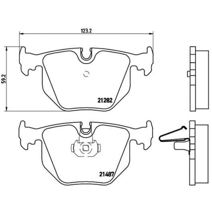 Set placute frână Brembo P 06 044
