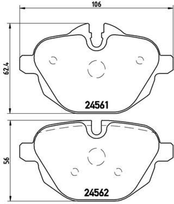 Set placute frână Brembo P 06 064