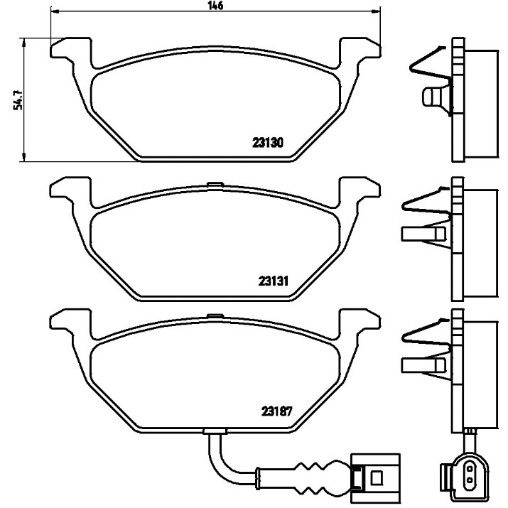 Комплект тормозных колодок Brembo P 85 072