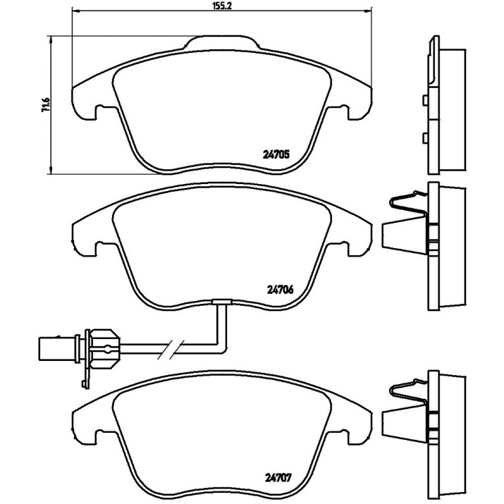 Комплект тормозных колодок Brembo P 85 113