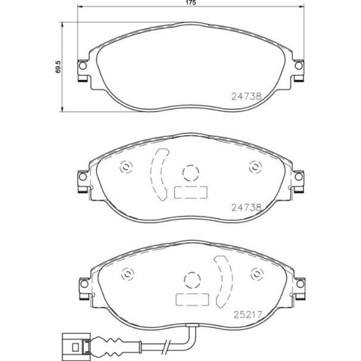 Комплект тормозных колодок Brembo P 85 131