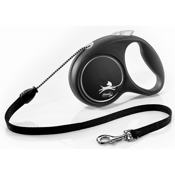 Поводок Flexi Black Design S Cord 5m Silver