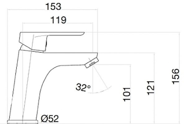 Смеситель для умывальника Fiore Kevon (NN81NN8124)
