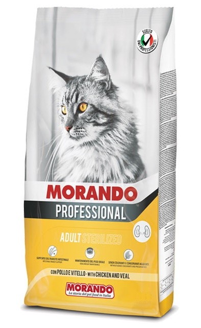 Hrană uscată pentru pisici Morando Professional Adult Sterilized Chicken & Veal 1.5kg