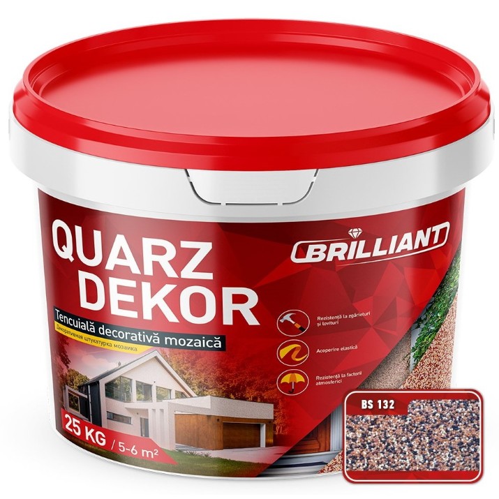Tencuială decorativă mozaică Brilliant Quarz Dekor BS132
