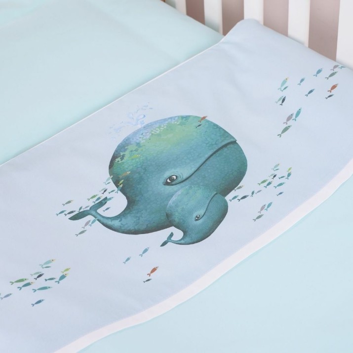 Детское постельное белье Veres Menthol Whale (154.7.08)