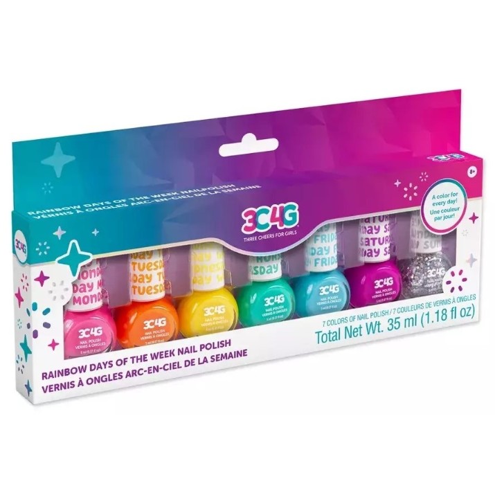 Set lac de unghii Make it Real Rainbow Days of the Week Nail Polish (10007M)