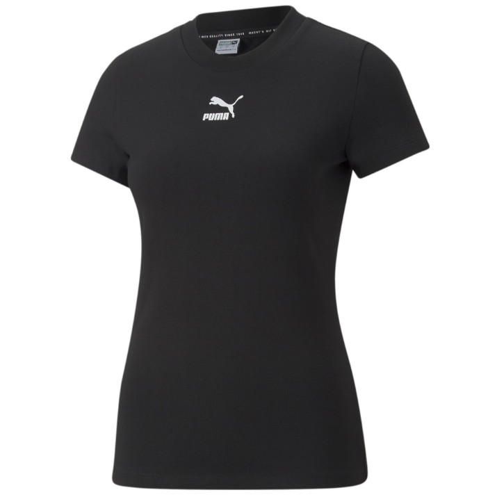 Женская футболка Puma Classics Slim Tee Puma Black M (53561001)