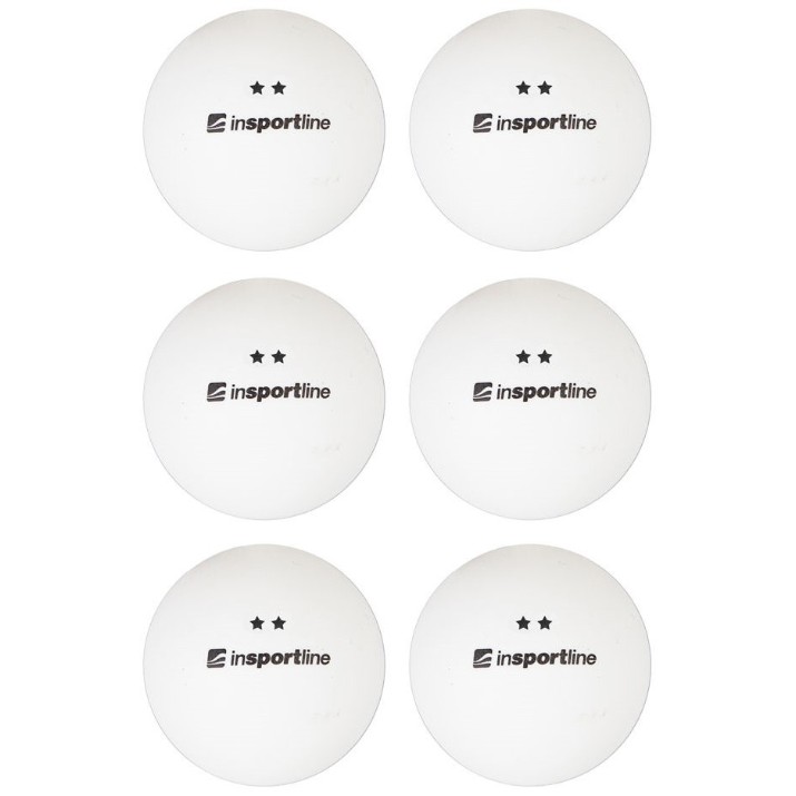 Мячи для настольного тенниса Insportline Elisenda S2 White 6pcs (21567-1)