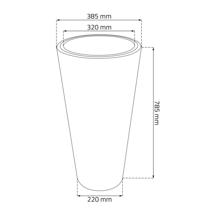 Цветочный горшок Prosperplast Matuba Slim DPMT400-S449