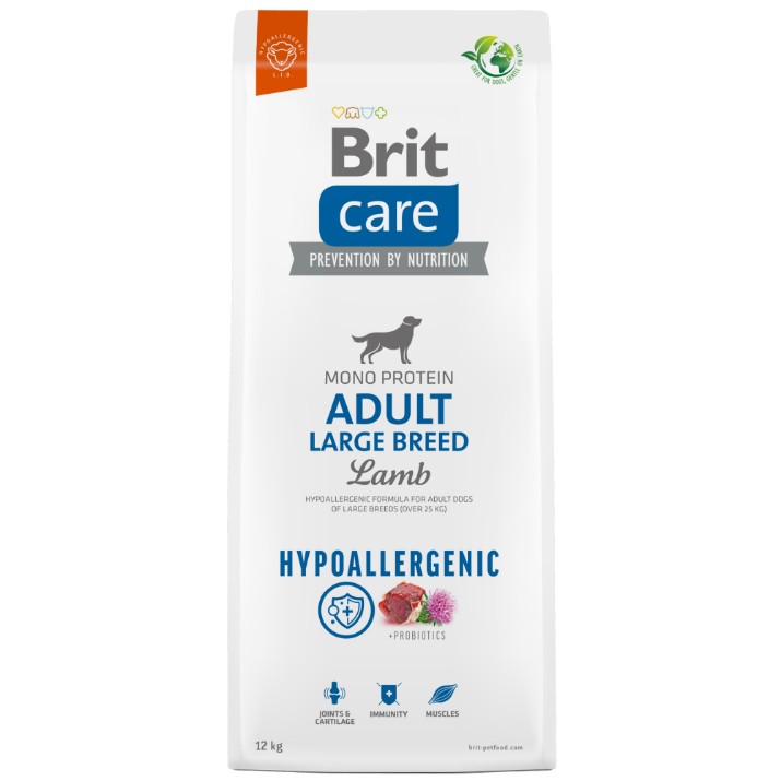 Hrană uscată pentru câini Brit Care Dog Hypoallergenic Adult Large Breed Lamb 12kg