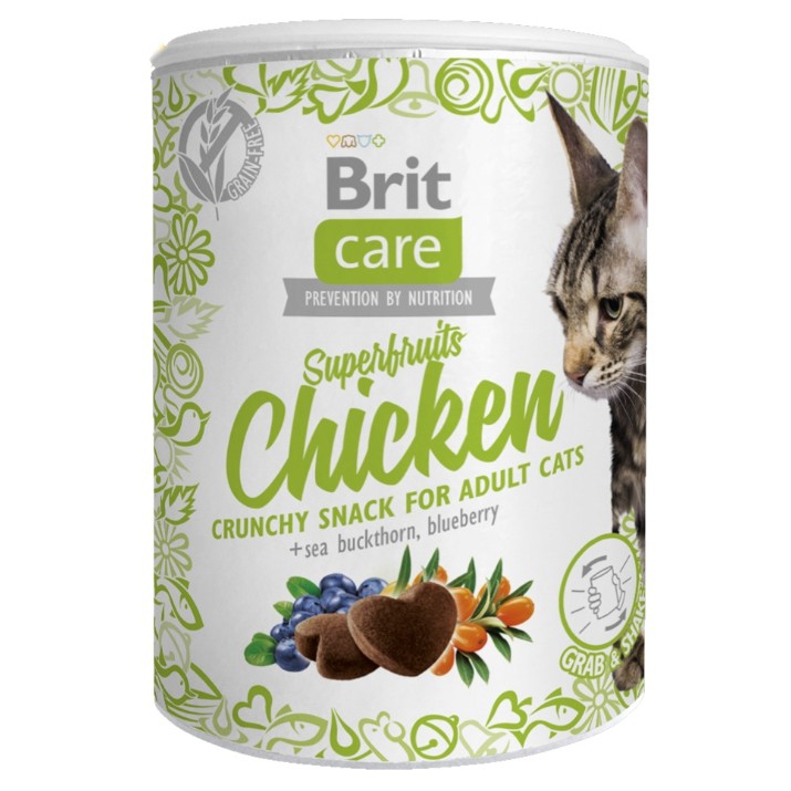 Лакомства для кошек Brit Care Snack Superfruits Chicken 100g