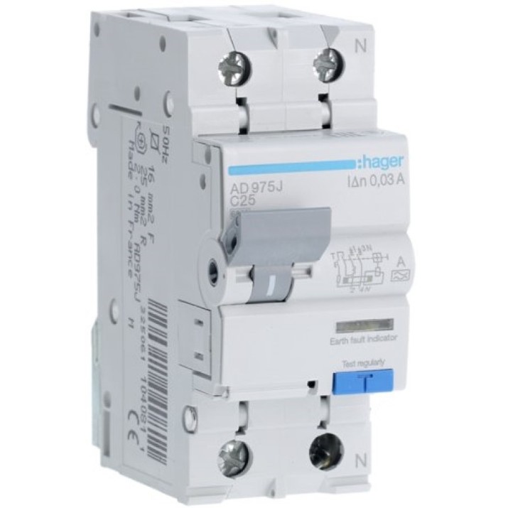 Siguranță automată diferențială Hager AD975J