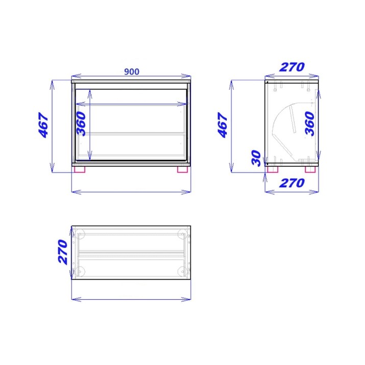 Rafturi pentru pantofi Mobildor-Lux Leo 47x90x27 White (10008909)