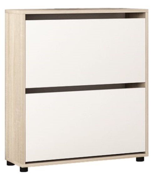 Rafturi pentru pantofi Mobildor-Lux Leo Slim 86x50x16 Sonoma/White (10008958)